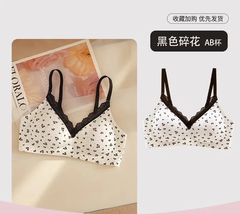 Purely desirable French-style floral lace lingerie for women with small busts designed to enhance the bust gather side breasts — image 9