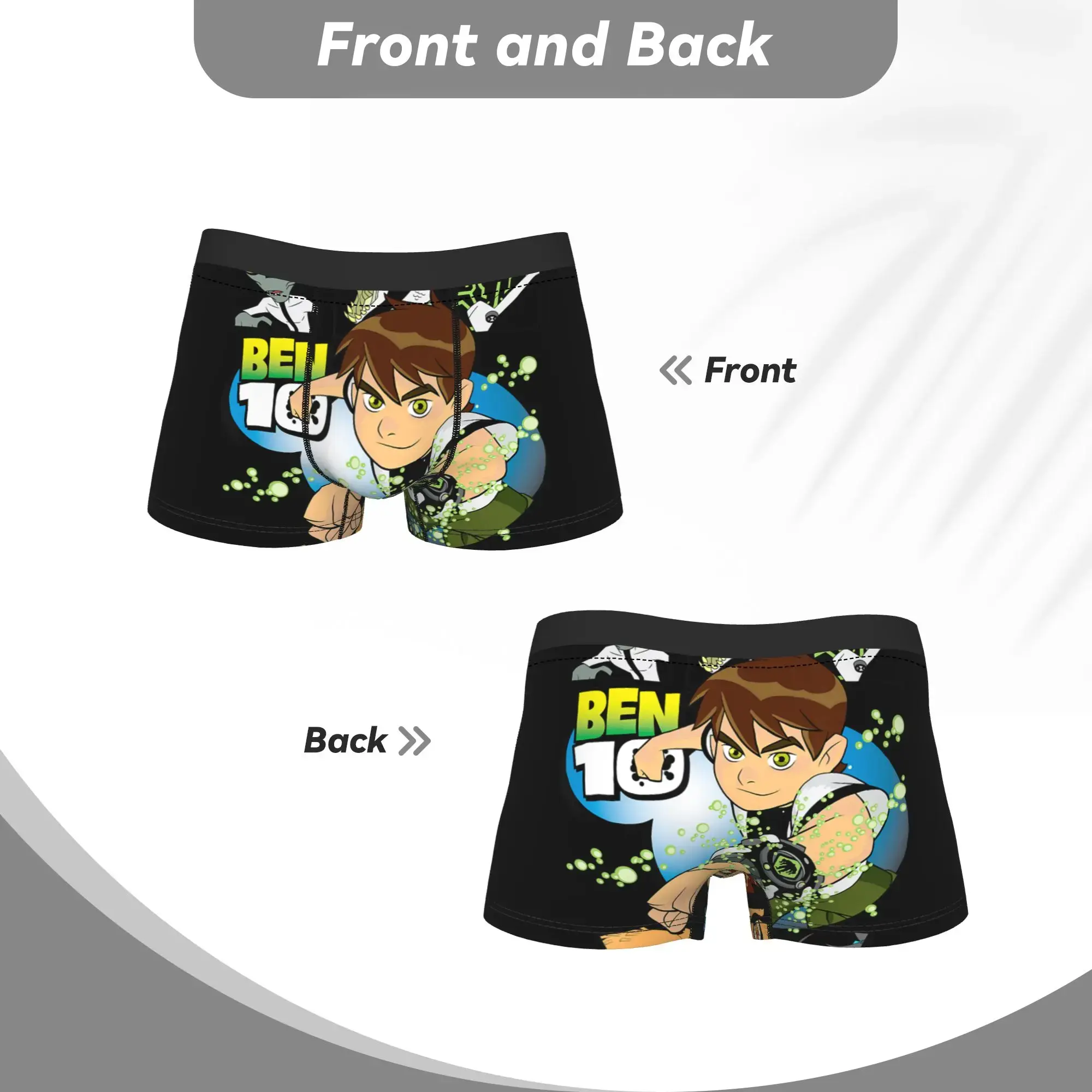 Ben 10 Aliens Intimo Mutandine classiche Pantaloncini personalizzati Slip da uomo Custodia 3D Taglie forti — image 4