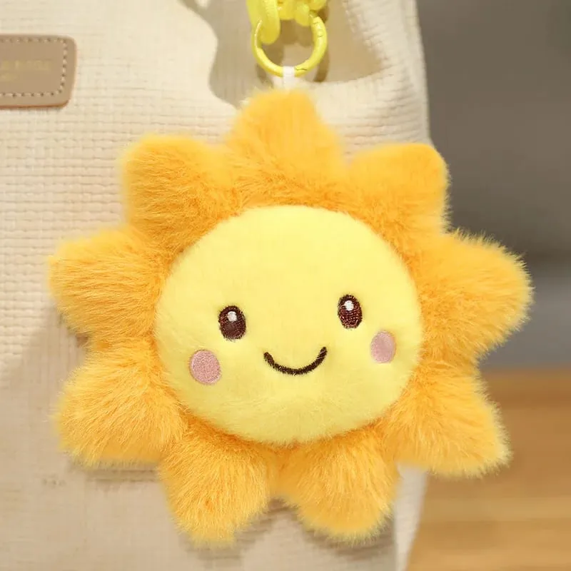 New Cartoon Weather Series Plush Toys Cute Sun Lightning Cloud Raining Pendant Doll Funny Weather Forecast Game Props Home Decor
