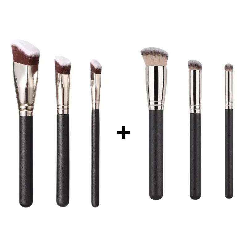 3pcs Angled Foundation Makeup Brush Set Propesyonal na Makeup Brushes para sa Liquid Foundation Cream BB Concealer Women Beauty Tools — image 8