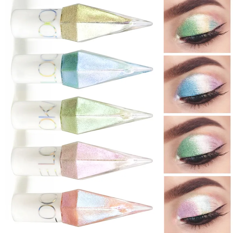 5Color Waterproof Chameleon Liquid Eyeshadow Shiny Long-Lasting Mini Sparkling Eye Shadow Metallic Pink Purple Stage Eyes Makeup — image 4