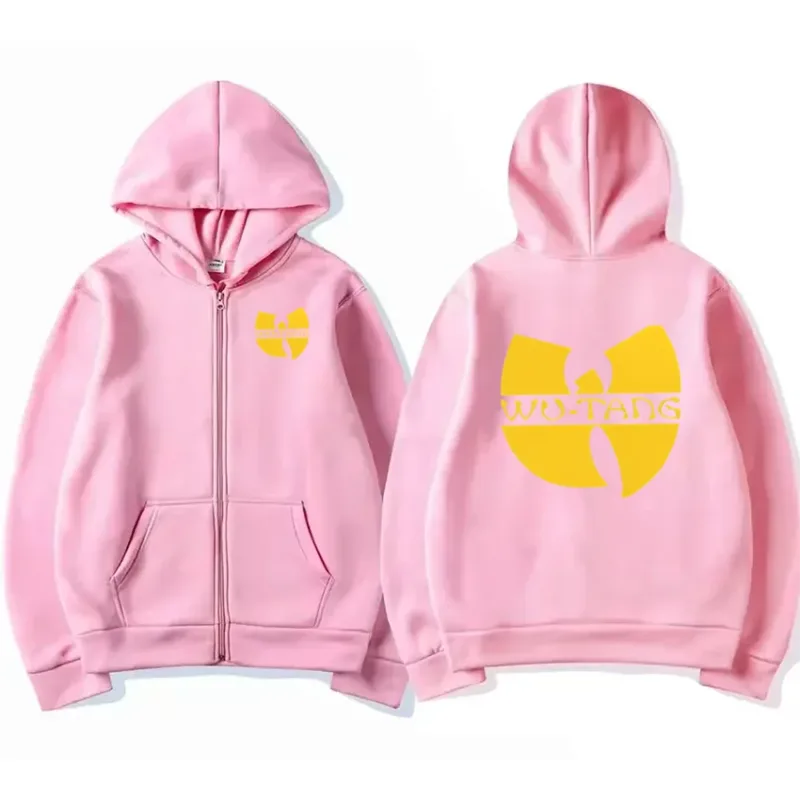 Hip Hop Années 90 Wu Clan T-tangs Graphics Hoodie Men Women's punk Zip Up Jacket Long sleeve Fleece gothic Coat Loose streetwear — image 5
