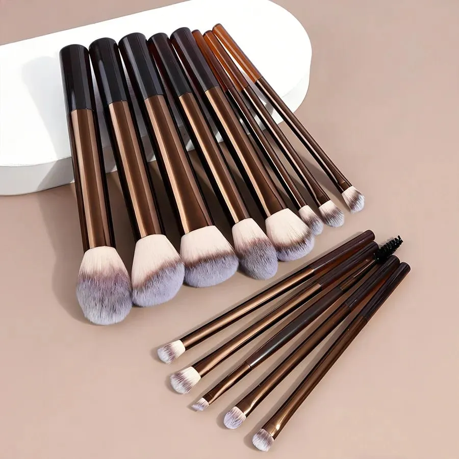 13 pcs Makeup Brush Set Dense Bristles Aluminum Alloy Handle Suitable for All Skin Types