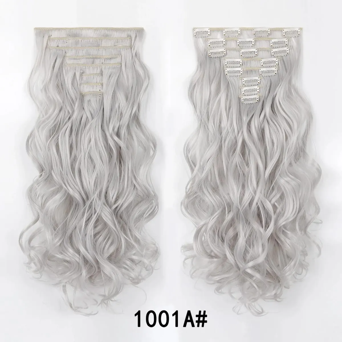 Clip In Hair Extension Curly 24 Inch 8 Pieces Hair Extensions for Women Daily Wear Work & Casual Styling Synthetic Hair Pieces — image 20