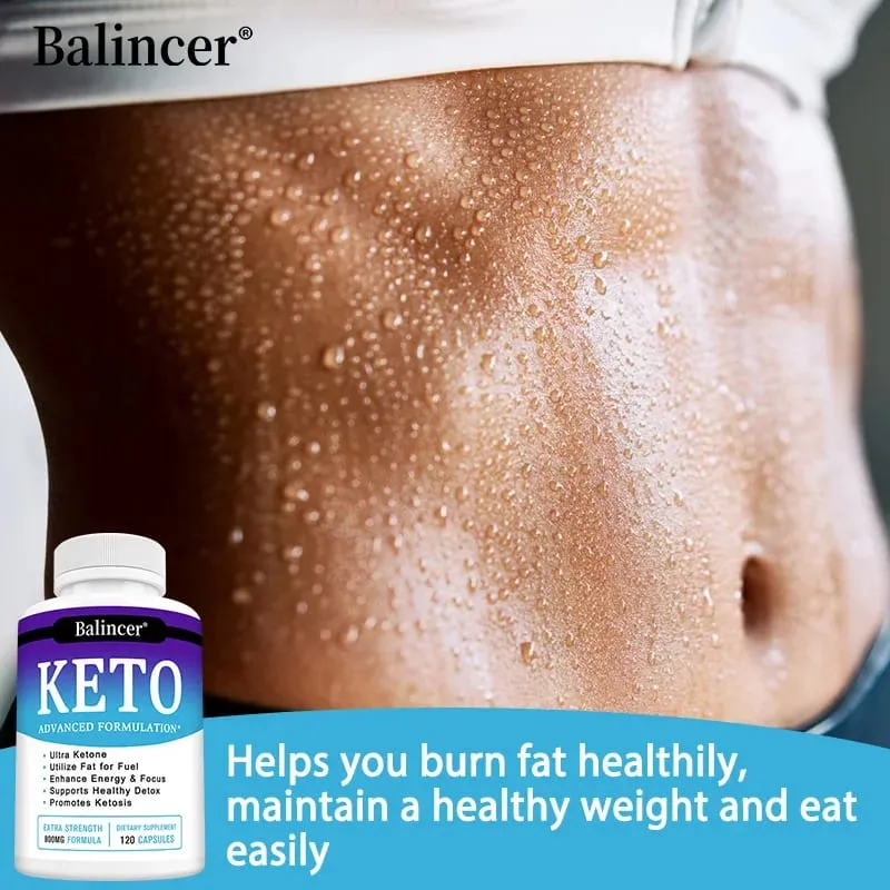 Keto Capsules Support Metabolism Body Management Burn Belly Fat Energy Boost Digestive & Immune Health for Men and Women