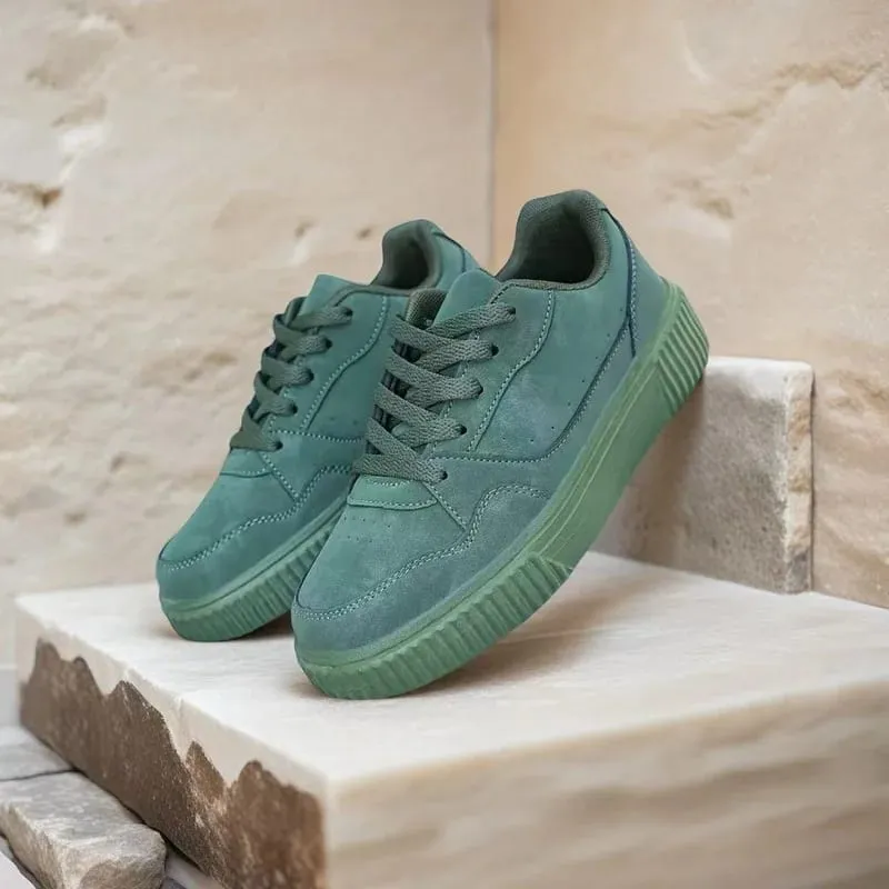 Unisex Sneakers All Season Casual Shoes Men Platform Chunky Footwear Women Solid Color Lace Up Couples Minimalist Board Shoes — image 2