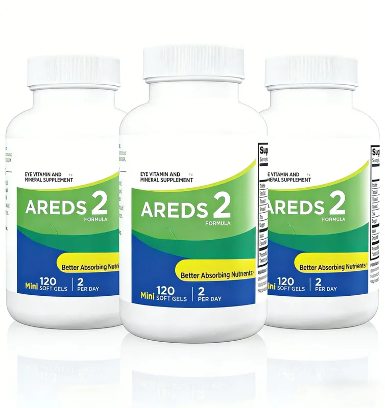 2 Eye Vitamins Lutein and Zeaxanthin Supplement with Vitamin C Vitamin E Zinc and Copper 120 Softgels (Minigels)