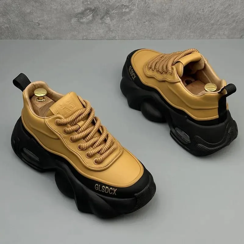 Designer Style Men Shoes Autumn Fashion Comfortable Men's Thick Platform Sneakers Casual Shoes Sports Trainers Tenis — image 2