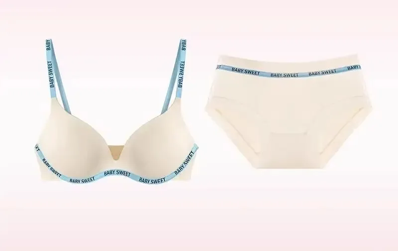Vibrant Dopamine Color Seamless Wirefree Push Up Bra Panty Set Soft Comfy Sexy Lingerie Underwear For Women 32‑38AB