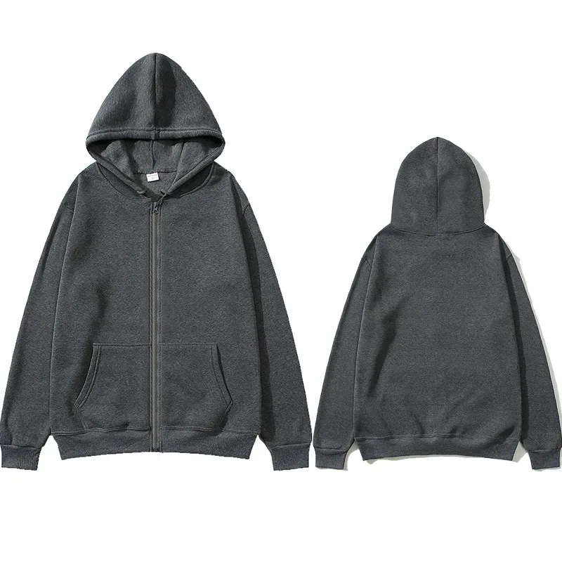 Fashion Casual Black Gray Blue Zipper Hoodie Hip Hop Street Wear Sweatshirts Skateboard Men/Woman Pullover Hoodies Male Hoodie — image 18
