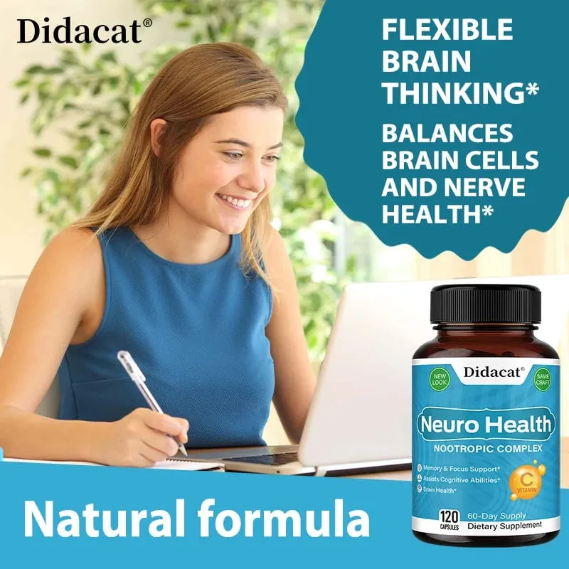 Brain Nutrition Complex - with Bacopa Extract Neuro Health Support Antioxidant Promotes Nerve Health Cellular Energy — image 3
