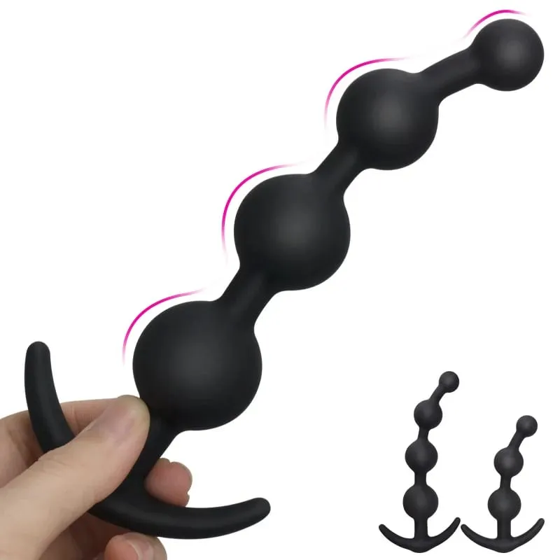 Silicone Anal Beads Pull Dilator Butt Plug Vaginal G Spot Dildo Masturbator Prostate Massage Anus Stimulation Trainer Sex Toys — image 2