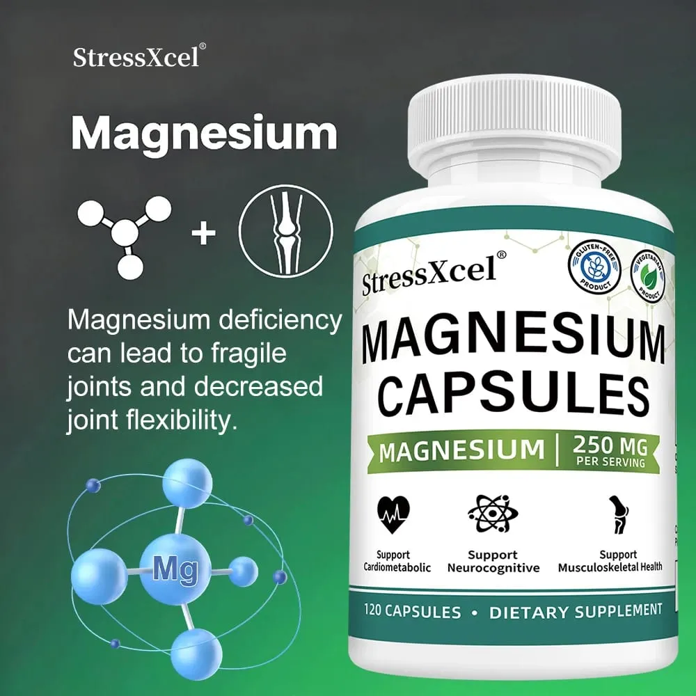 Magnesium Glycinate Capsules with Zinc Vitamin D3 & B6 Support Sleep Quality Mood Nerve Muscle Bone Heart & Immune Health