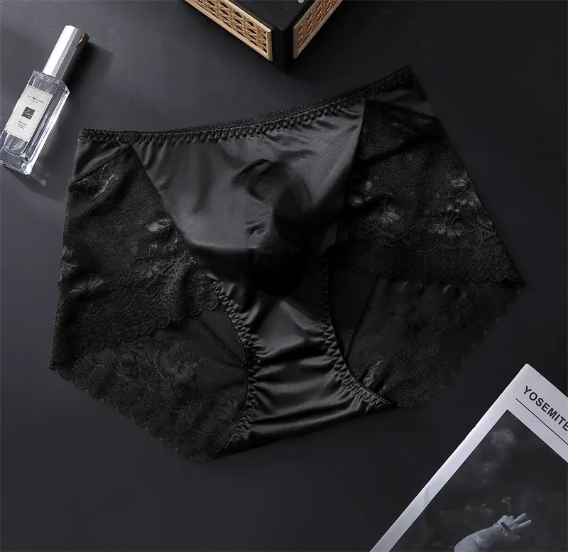 New Men's underwear Light luxury cuecas masculino adults 18 plus size satin lace 3D bag calzoncillos hombre sexys shopping tøy — image 11