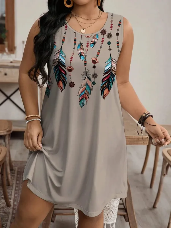 Flower Butterfly Print Sleeveless Women's Dress For Summer Casual Y2k Ladies Clothes Minimalist Fashion Travel Dress Female Tops — image 10