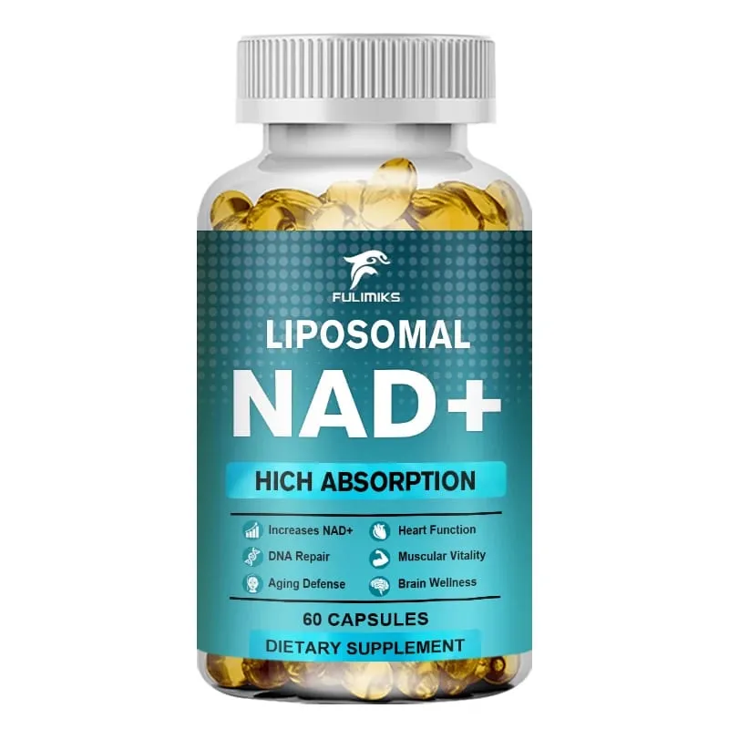 תוסף קפסולות NAD Liposomal NAD+ תוסף - Aging Defense Cellular Energy תפקוד הלב והמוח