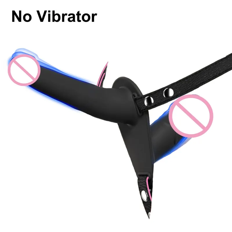 Strap-On Dildo with Adjustable Harness Wearable Realistic Double Dildo Vibrators Adult Sex Toys for Women Lesbians — image 11