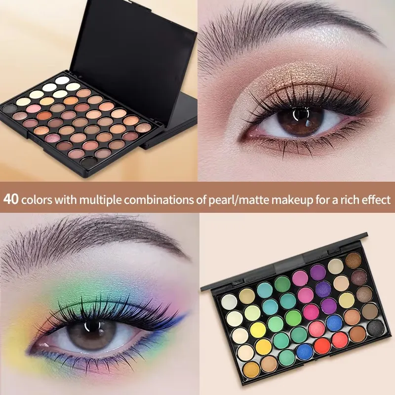 Glitter Matte Waterproof Palette Powder Cosmetics Kit Eyebrow Pencil Eyeliner Pen Mascara Makeup Brushs Eye Cosmetics