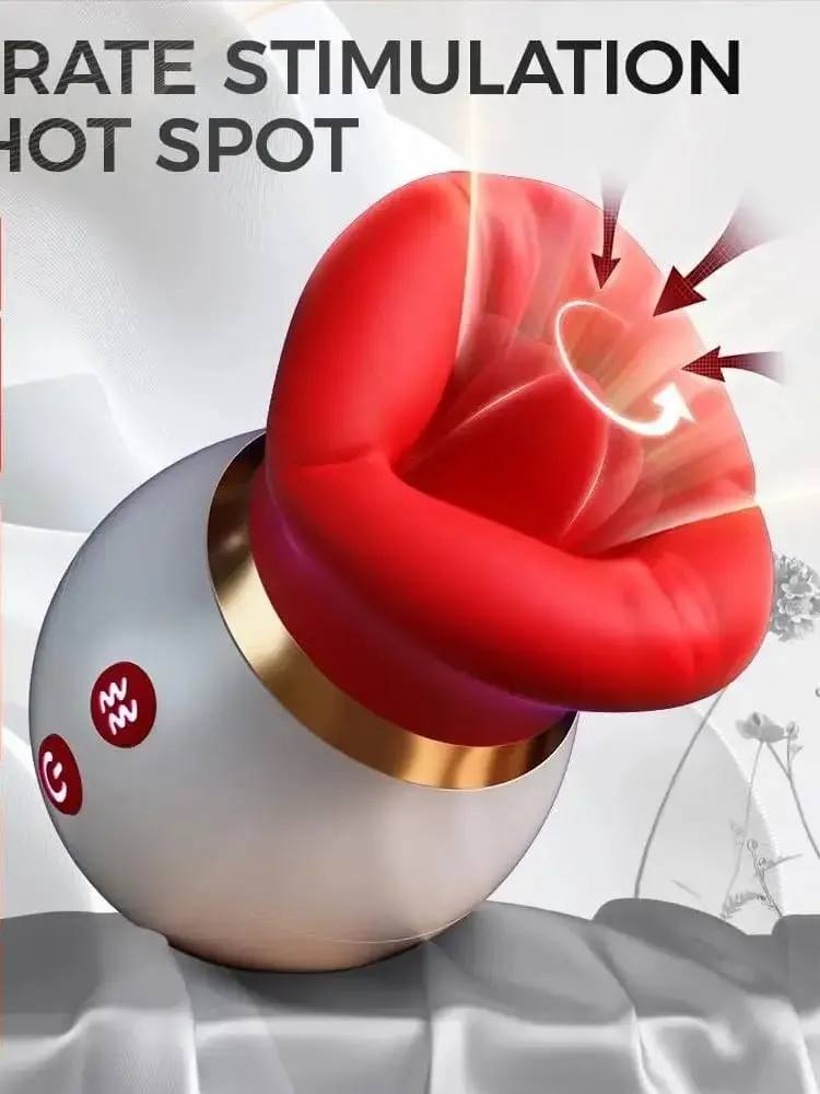 Powerful sucking vibrator female tongue licking sex toys sucker female oral nipple stimulator adult electric sex toys. — image 2