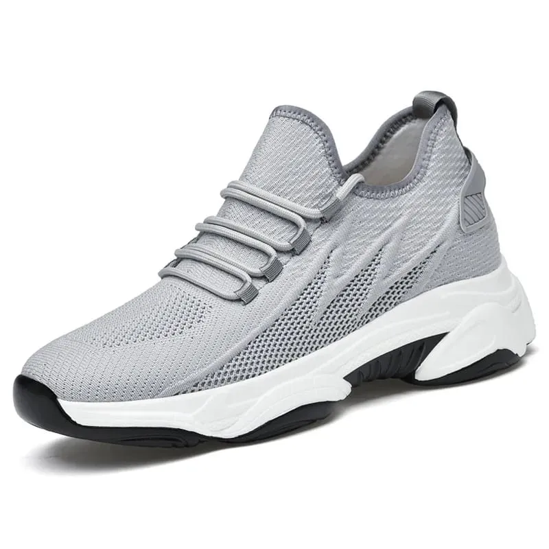 Men's Invisible Height Increasing Casual Shoes 10cm Elevator Breathable Mesh Upper Walking Shoes with Soft Bottom — image 16