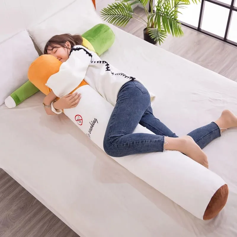 Hot Decoration Creative Smoking Cylindrical Sleeping Cushion Cigarette Pillow Plush Toys Fashion Boyfriend Birthday Gift