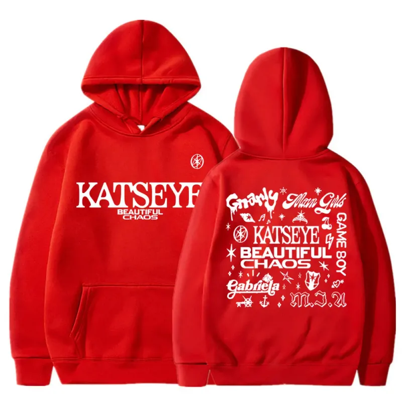 Kpop Katseye Beautiful Chaos Album Tour Hoodies Fashion Retro Harajuku Men Women Sportwear Fleece Oversized Tracksuit Streetwear — image 7