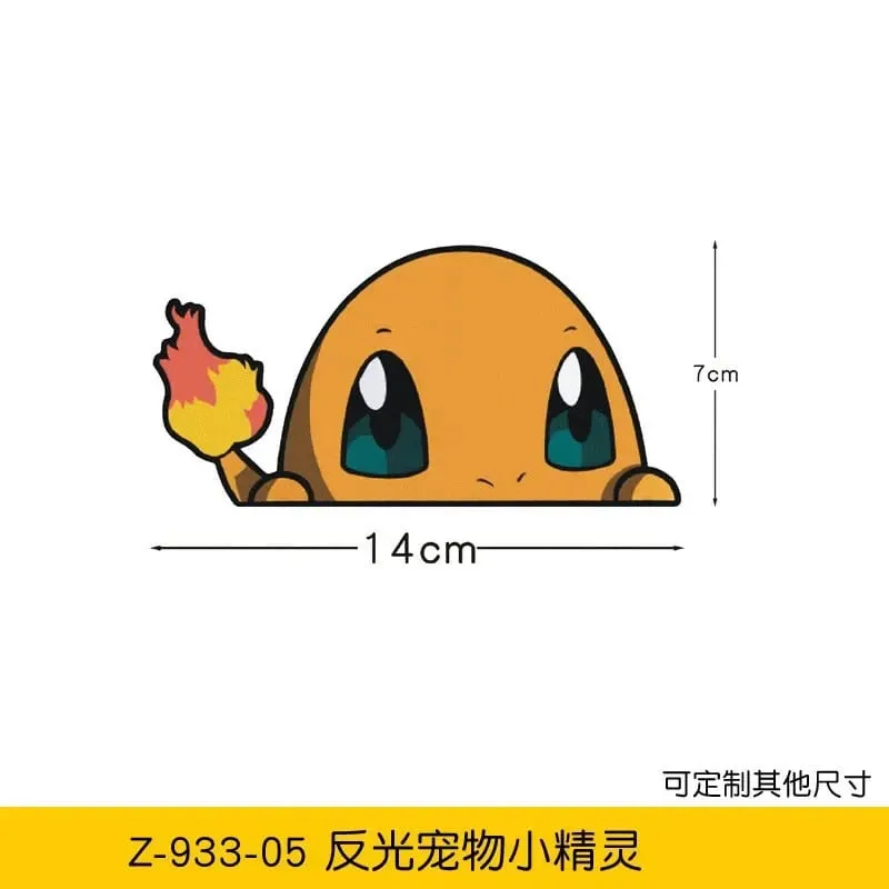 20 stylů Pokémon samolepky na auto Anime postava Pikachu Gengar Eevee Charmander Roztomilá kreslená panenka Kreativní samolepka Dárky k narozeninám