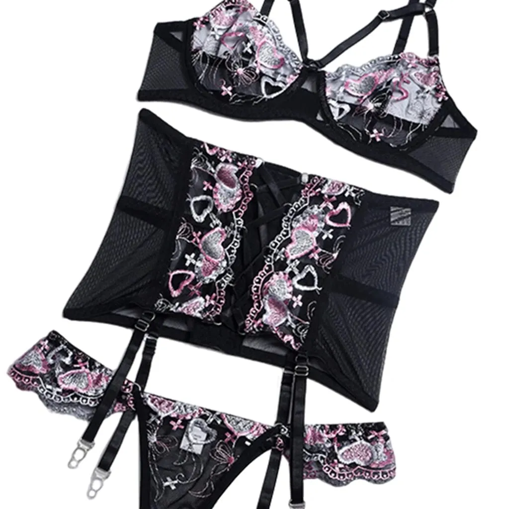 Women Lingerie Set Lace Bra and Panty Set Bralette Sleepwear Ladies Lingerie Kit