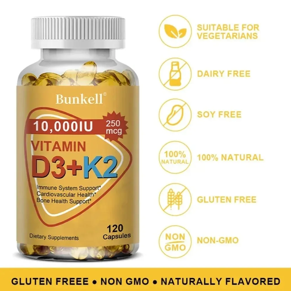 Natural Vitamin D3 K2 Softgels for Heart Joint and Bone Health D3 K2 Multivitamin Supplement — image 5