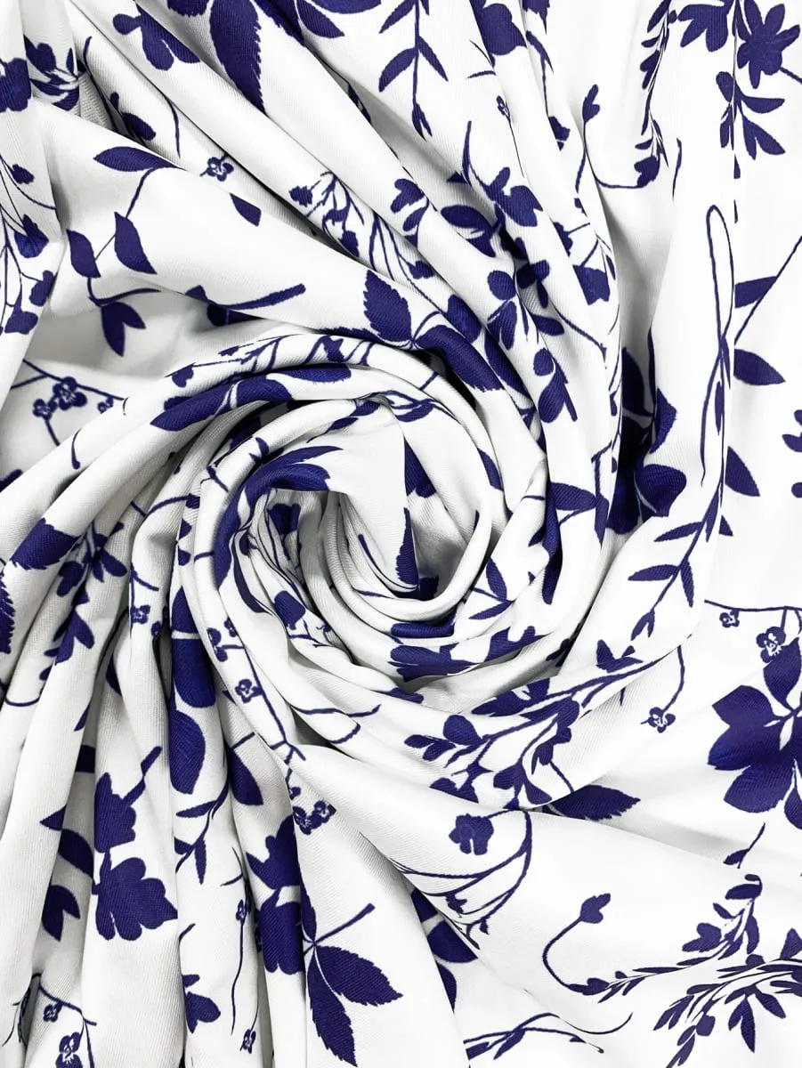 Women's Blue Floral Print Spaghetti Strap Maxi Dress Summer Casual Round Neck Flowy A-Line Sundress With Side Pockets — image 4