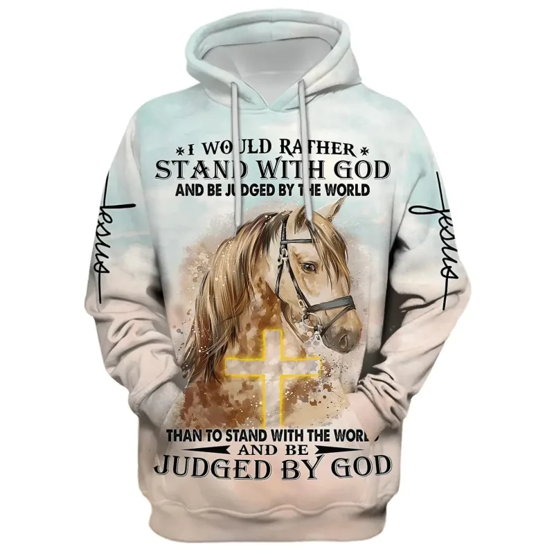 2025 Spring And Autumn God Jesus Graphic Pullovers Animal Lion 3d Printed Hooded Hoodies Sports Casual Daily Unisex Sweatshirts — image 10