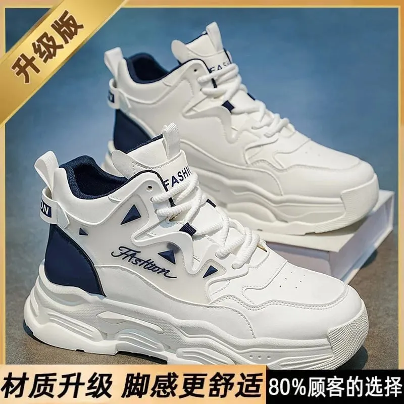 Men's shoes 2026 new leather waterproof casual men's sports shoes running height increasing outdoor dad shoes — image 6