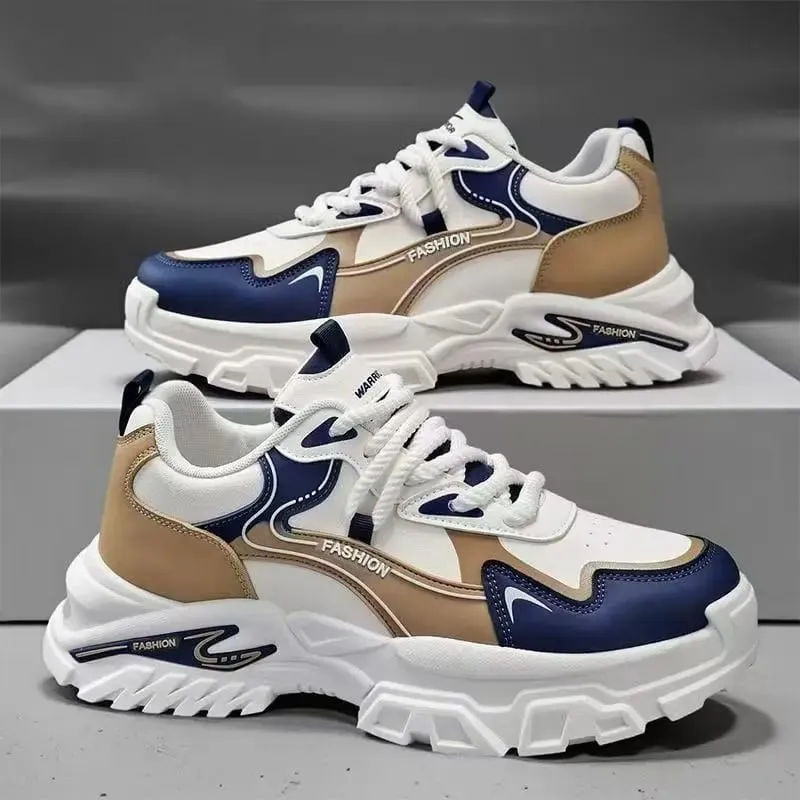 Men Sports Running Shoes Casual Breathable Mesh Outdoor Walking Sneakers Black White Blue Lightweight Shock Absorption Free — image 1