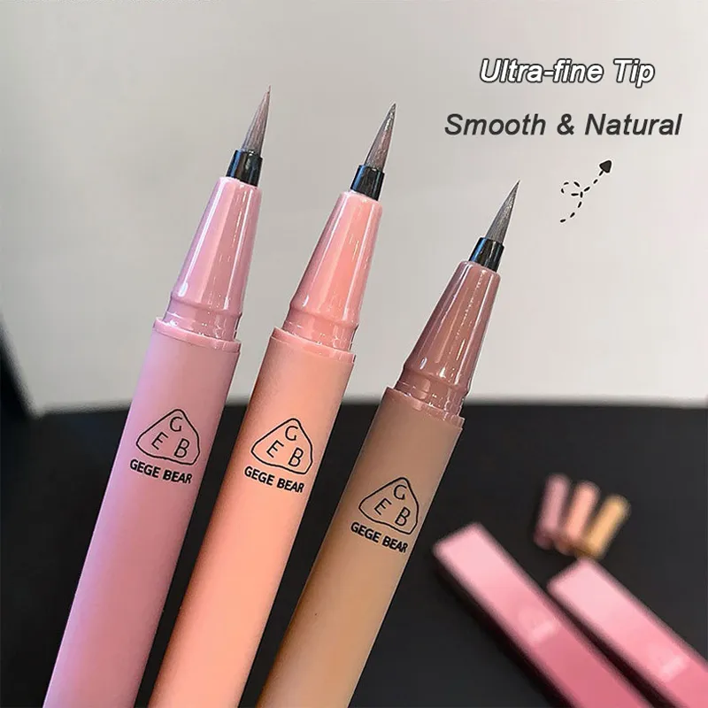 Waterproof Quick Dry Liquid Eyeliner Pen Ultra-fine Matte Black Brown Lasting Lying Silkworm Eyeliner Pencil Natural Eyes Makeup — image 6