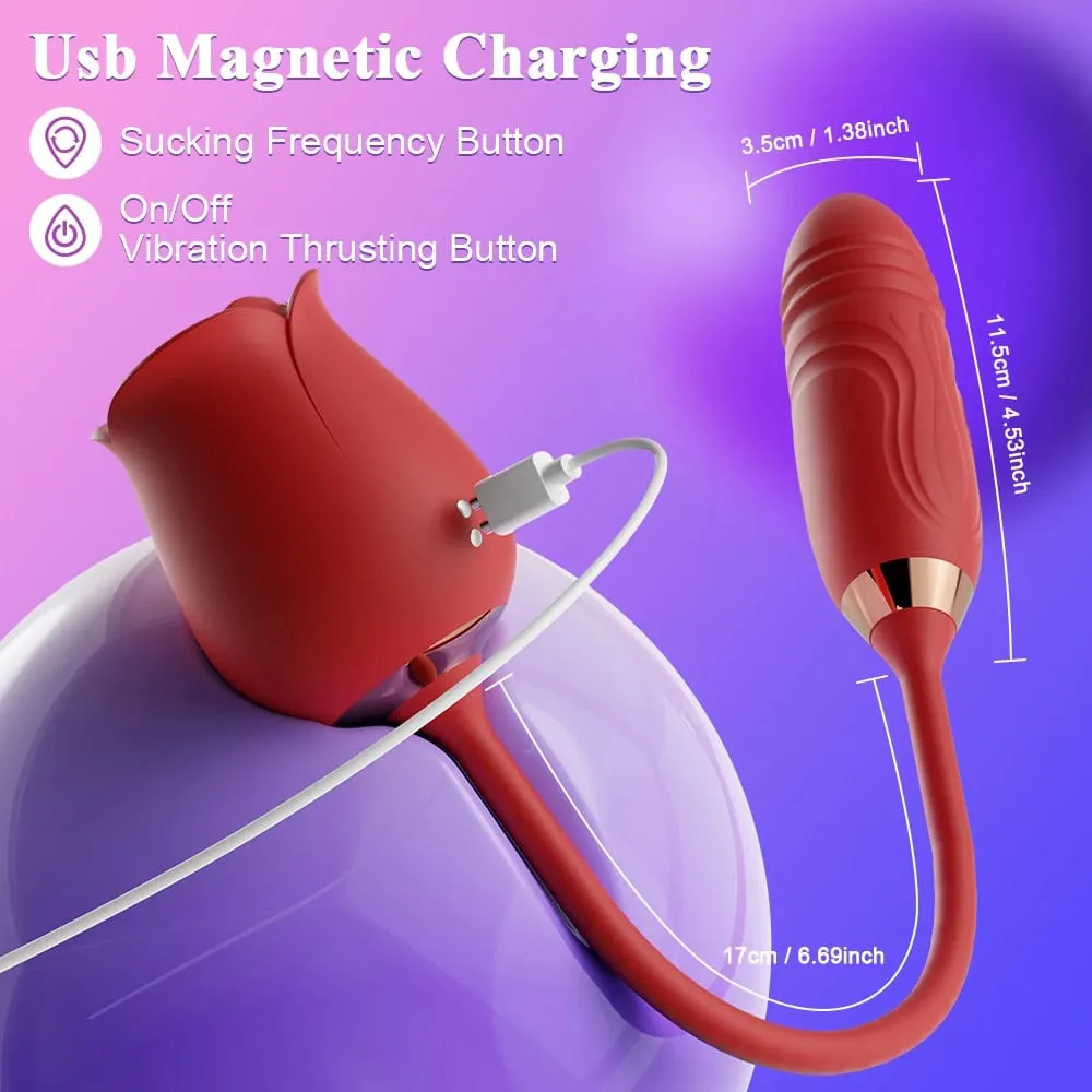 Clit Sucker Vibrator for Women Sucking Clitoris Stimulator with Thrusting Egg Female Masturbation Adult Goods Sex Toy for Women