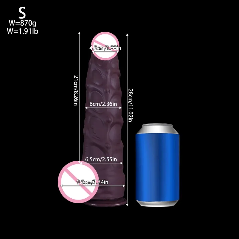 Ultra stor og tyk Realistisk Dildo Anal Plug Heste Penis Lang Butt Plug Anus Expansion Stimulator Analsex legetøj til Kvinder Mænd — image 9