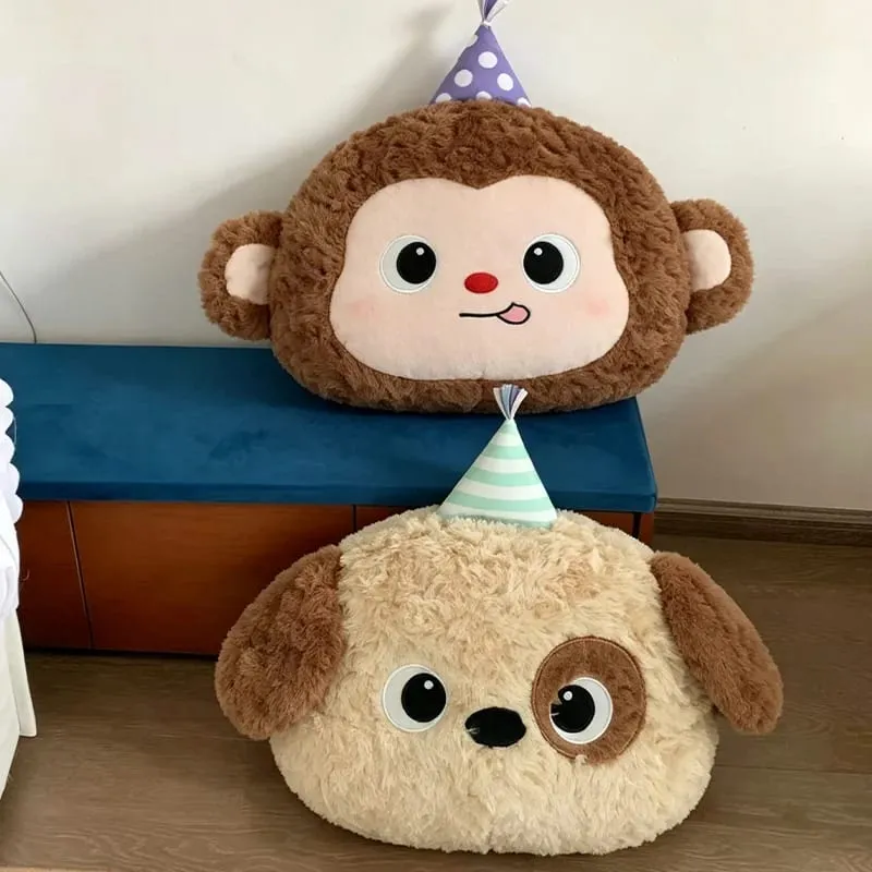 40CM Kawaii Cartoon Animal Plush Pillow Soft Stuffed Soft Fox Sheep Frog Cat Seal Dog Pig Cushion Funny Home Decoration Gifts — image 7