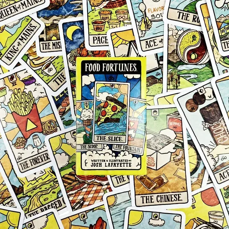 New 78 Illustrated Food&Drink Cards Tarot Collection Food Fortunes Mystical Deck Board Games Imaginative Divination