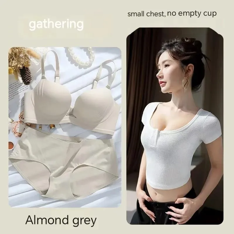 Gợi Cảm Liền Mạch Push Up Quần Lót Nữ Nhỏ Tập Ngực Thể Hiện Lớn Thu Phụ Trợ Ngực Thoải Mái Và Thoáng Khí Áo Ngực