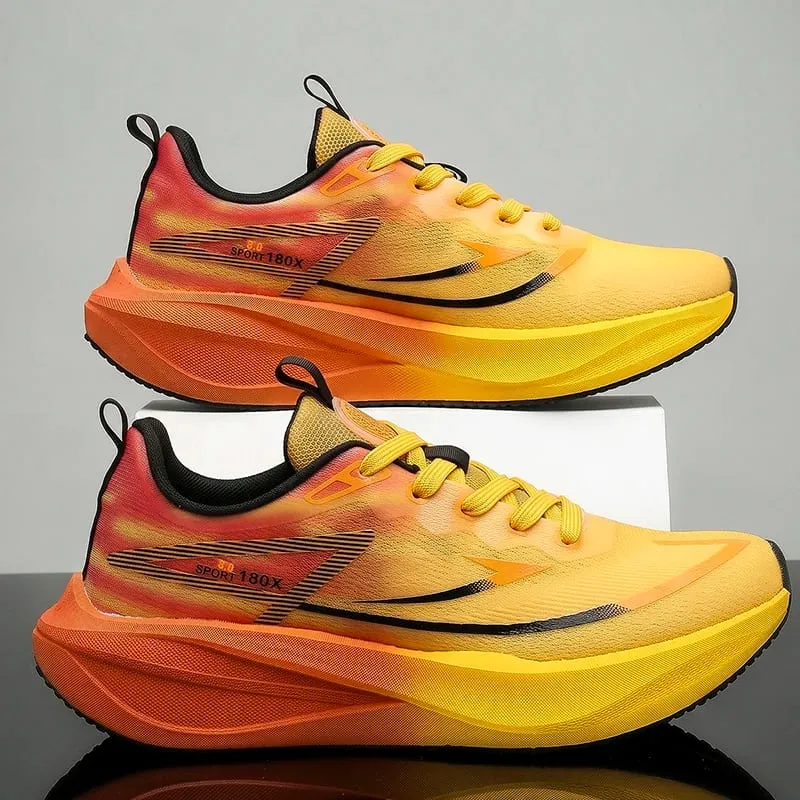 Men Sports Running Shoes Carbon Board Speciality Marathon Outdoor Breathable Lightweight Comfortable Women's Athletic Sneakers — image 3