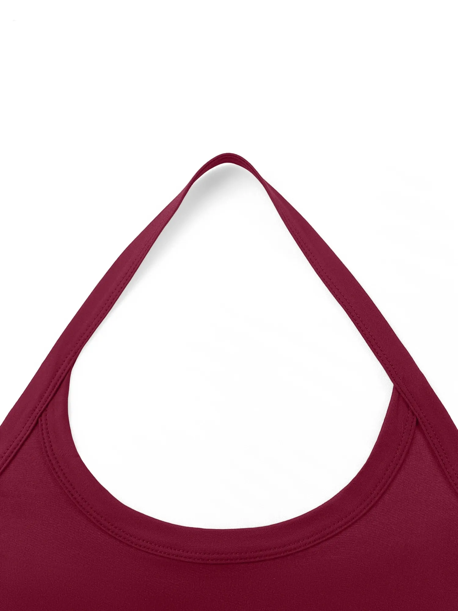 Silhouette Sculpt Halter Neck Crop Cami Rear Cutaway U Front Sling for Concert Events & Night Urban Street Shots — image 5