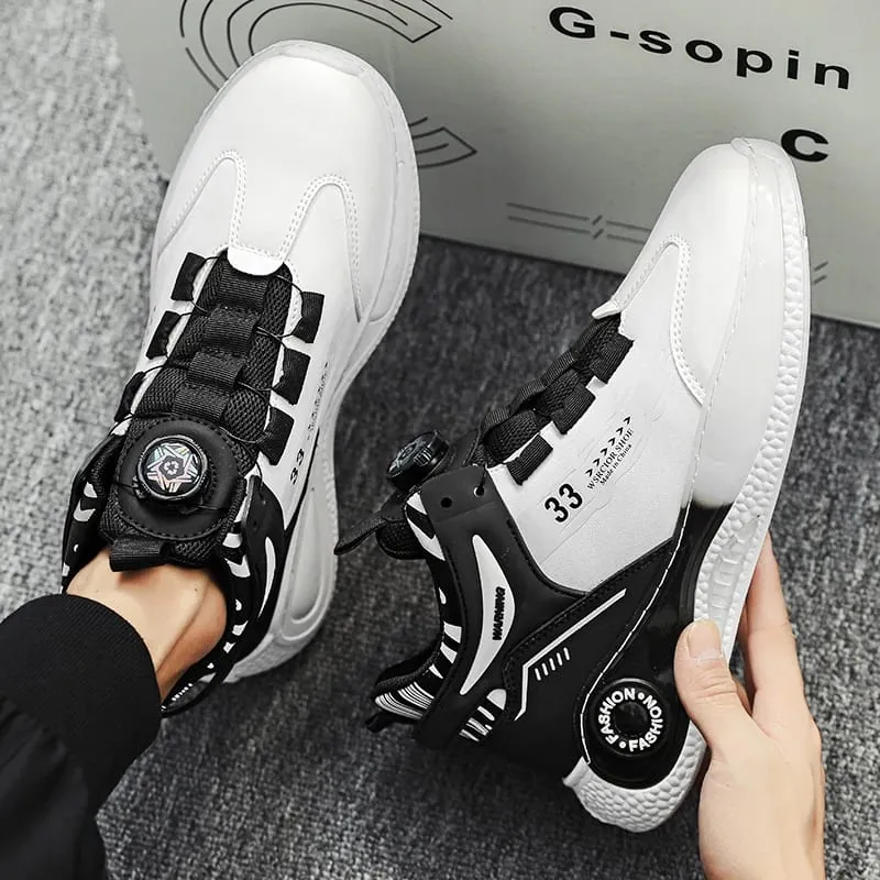 Mens's Sneakers with Rotating Buckle Comfy Non Slip Lace up Durable Shoes for Mens Outdoor Activities Sports Shoes Tenis Zapatos — image 5
