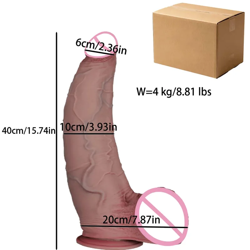 Super Realistic Huge Dildo Thick Soft Silicone Penis Suction Cup Suitable for Vaginal Insertion Adult Sex Toys for Women Men Gay