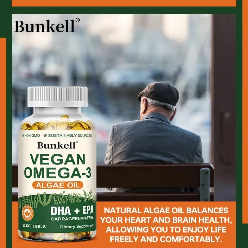Omega 3 Algae Oil | Plus DHA EPA Non GMO Overall Health | Fish Oil Substitute 120 Capsules Soft Capsules — image 2