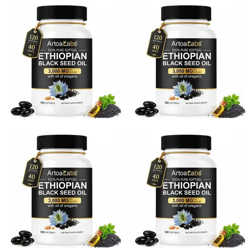 น้ำมันเมล็ดสีดำเอธิโอเปีย 3000mg Softgels พร้อมน้ำมันออริกาโน รองรับสุขภาพภูมิคุ้มกัน ทางเดินอาหาร BALANCE & Daily Vitality 120 นับ — image 10