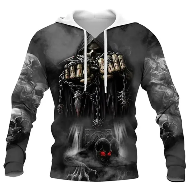 Vintage Skull 3D Print Hoodie Men/Women Casual Fashion Hoodies 2026 Pullover Sweatshirts Oversized Unisex Men Coat — image 11