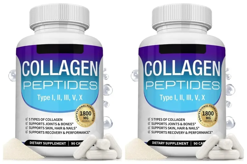 Collagen Peptides Capsules with 5 Types of Collagen for Joints Bones Skin Hair & Nails Wellness Support Adults 90 Capsules — image 10
