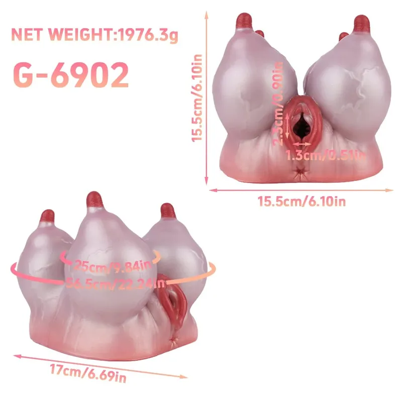 Large Breast Realistic Vagina Male Masturbator Soft Silicone Men's Onahole Penis Exerciser Pocket Pussy Adult Sex Toy — image 14