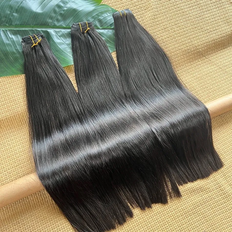 Double Drawn Straight PU Clip Ins Hair Extensions 100% Human Hair Natural Black Color 100g/Set 7pcs Invisible PU Weft Clips Hair — image 6