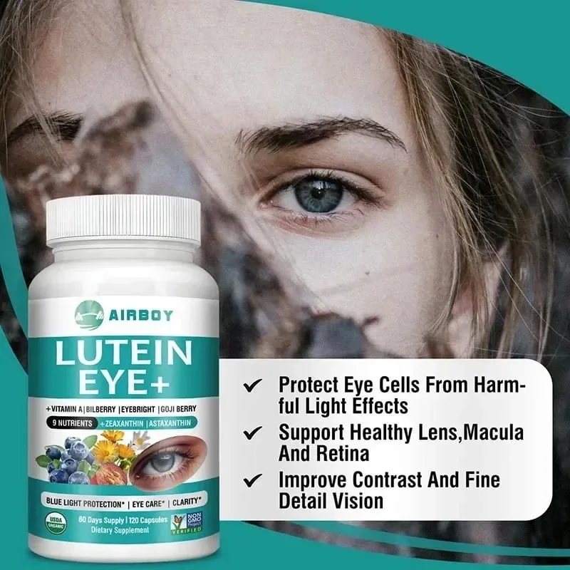 Lutein Eye - Supports Eye Health Reduces Eye Fatigue and Dry Eyes Reduce Blue Light Damage - with Astaxanthin Vitamin A Bilberry — image 2